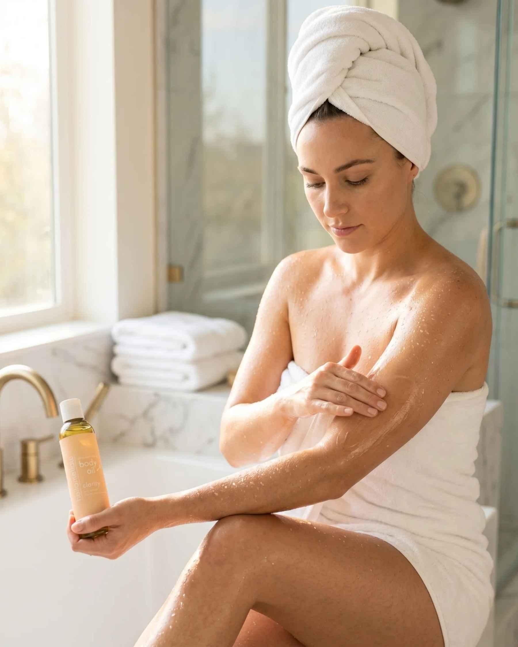 exfoliating leg with hellomellow unscented clarity body scrub