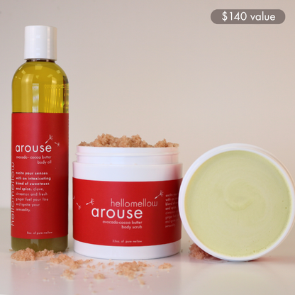 Bottle and containers of &