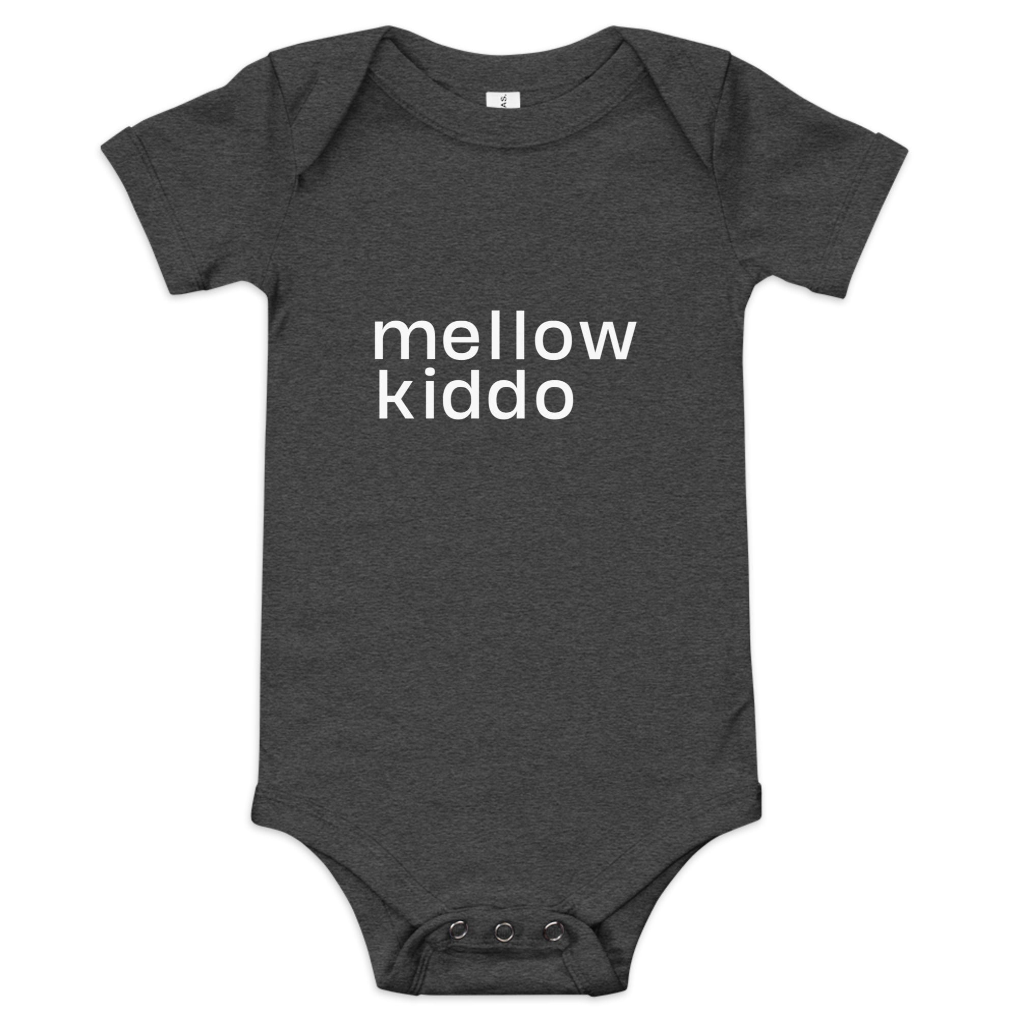 mellow kiddo onesie - black or dark grey