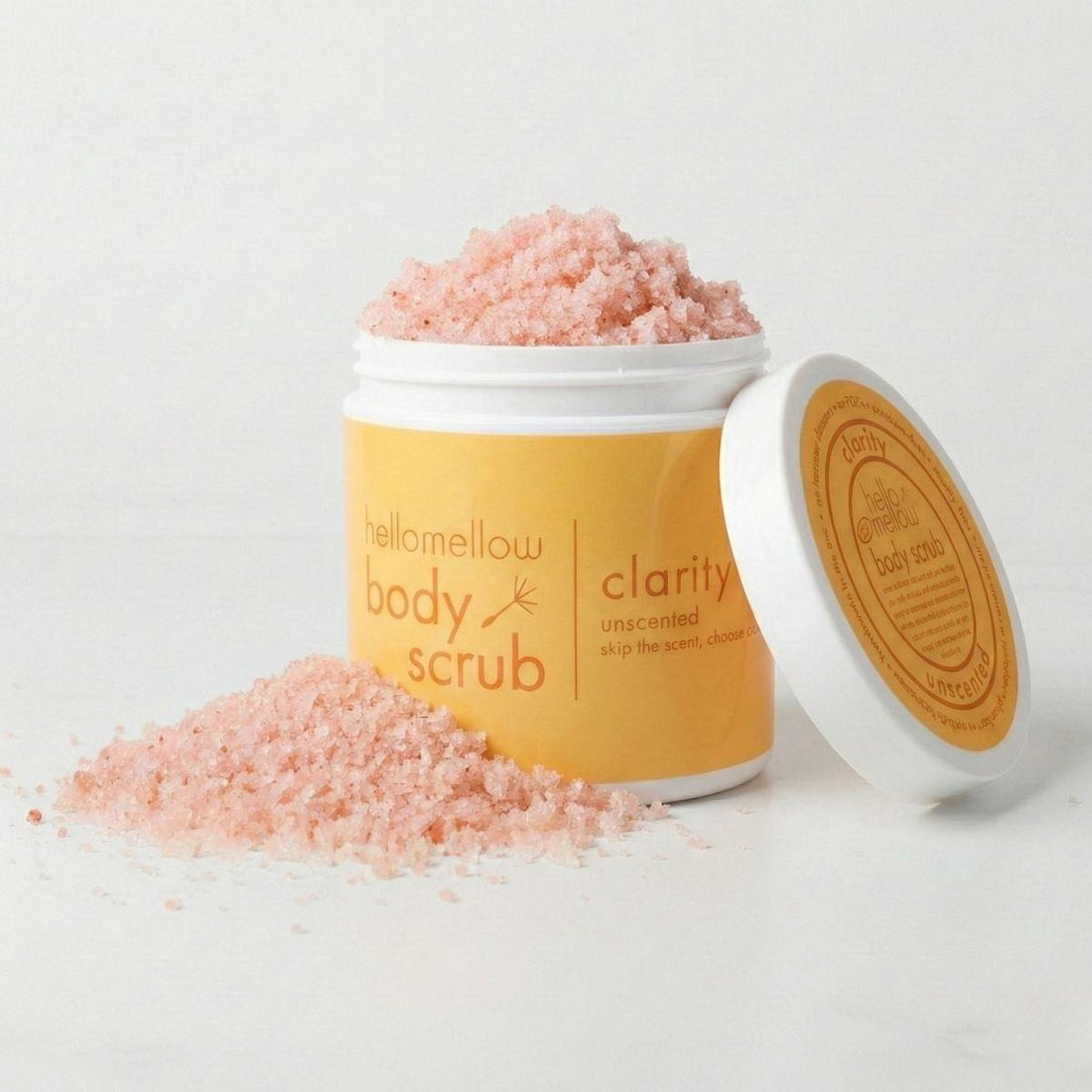 clarity body scrub open and texture visible