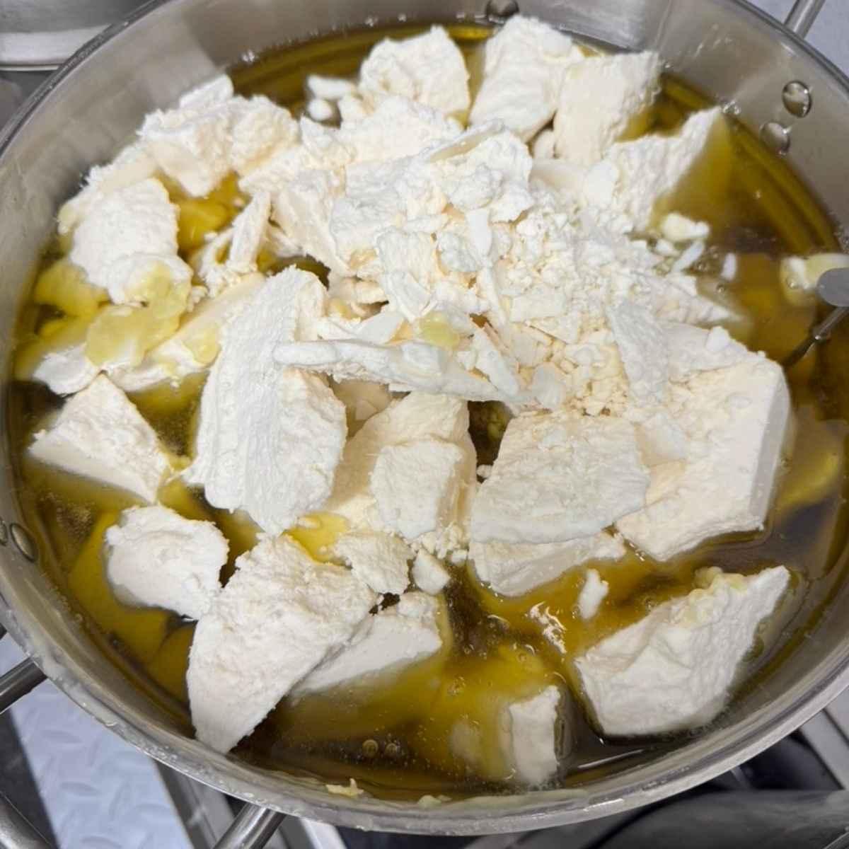 mango and avocado butter on stove, handmade at hellomellow