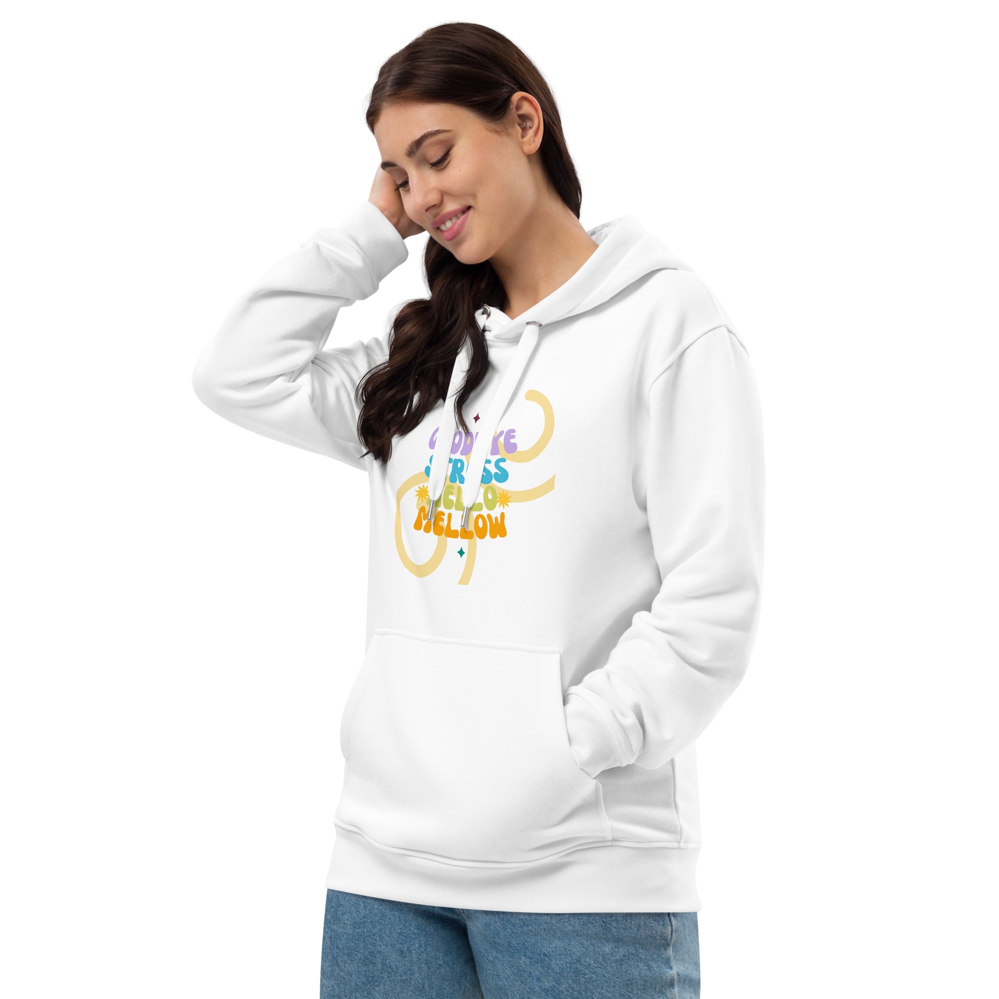 GOODBYE STRESS Retro Premium Eco Hoodie