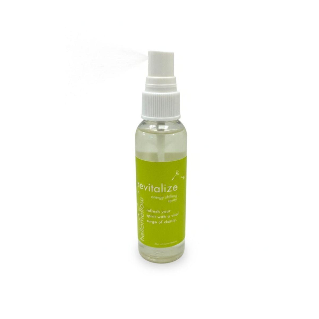 revitalize energy shifting aromatherapy spray with a white background 