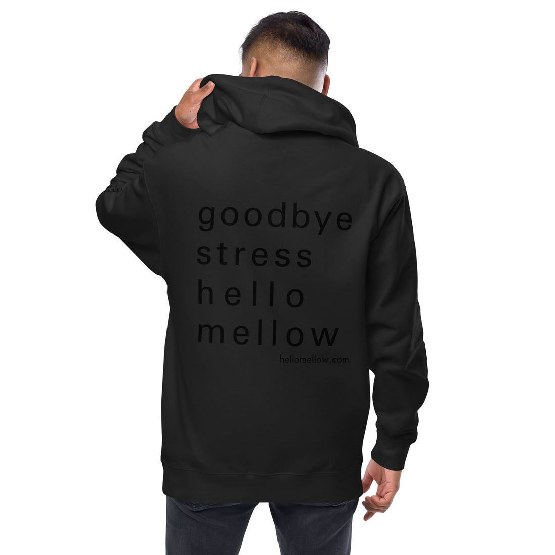 mellow fellow fleece zip up hoodie