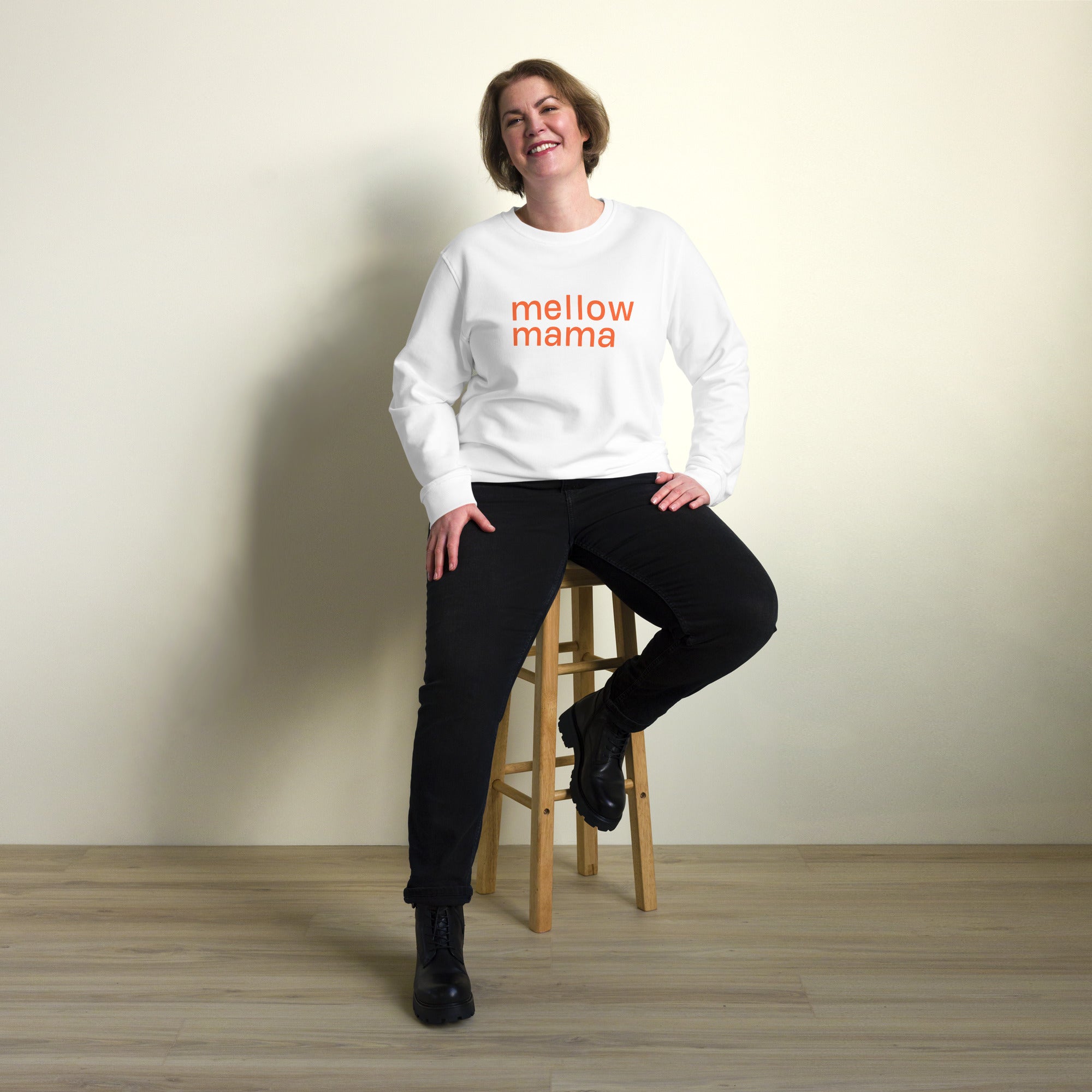 MELLOW MAMA  Organic Sweatshirt Orange